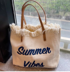 WOLFF Summer Vibes Tote Bag with Colorful Print (One)