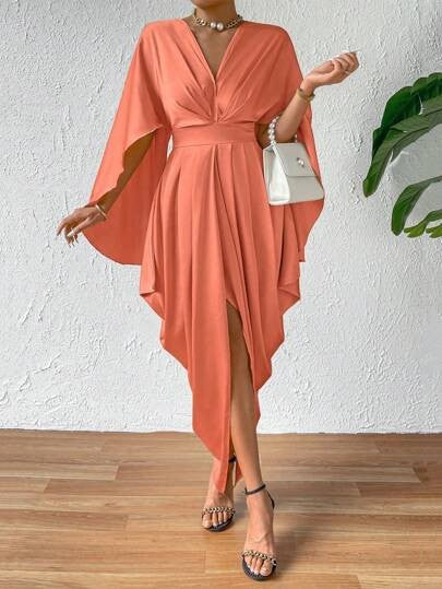 Pleated Wave Dress for Women