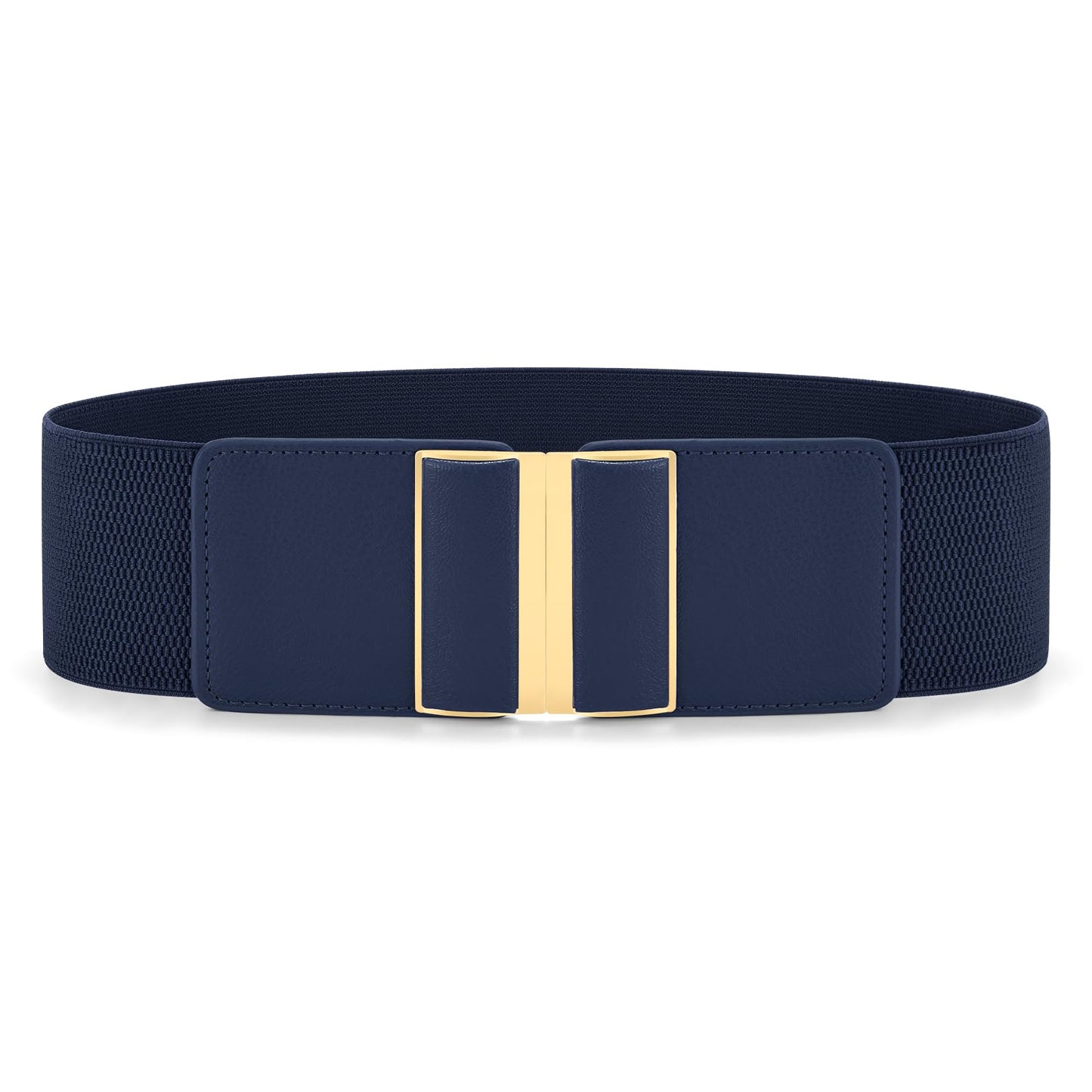 WHIPPY Elastic Wide Women's Belt - Navy Blue