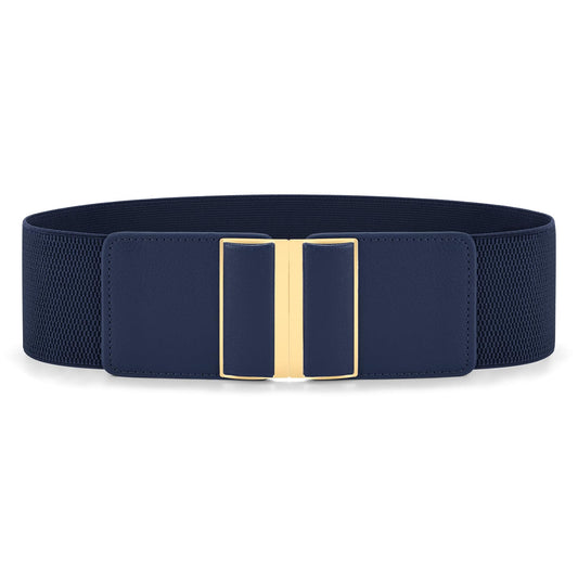 WHIPPY Elastic Wide Women's Belt - Navy Blue