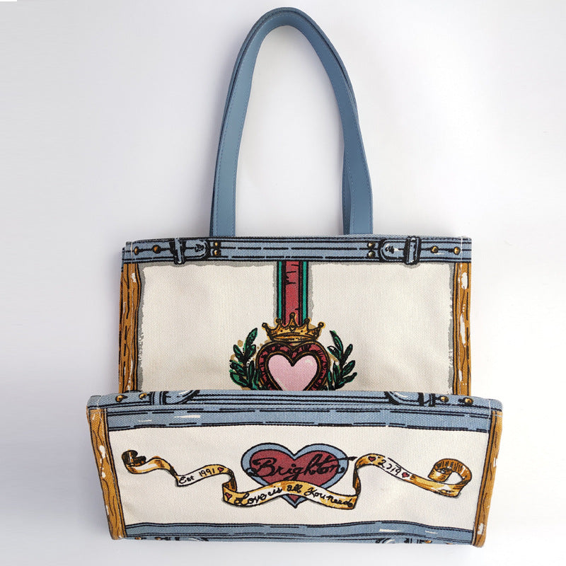 Elegant Women's Full-Color Canvas Tote
