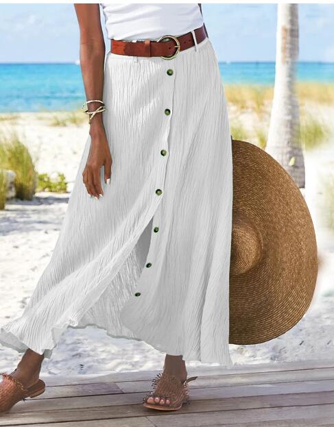 Chic Striped Midi Skirt